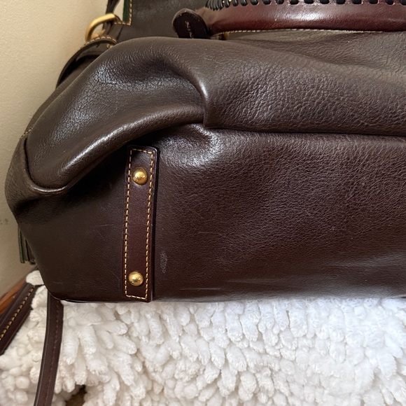Dooney & Bourke Brown Tmoro Florentine Stanwich Satchel - Picture 5 of 10